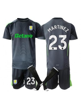 Otroški Nogometna dresi replika Aston Villa Emiliano Martinez #23 Vratar Domači 2025-26 Kratek rokav (+ hlače)